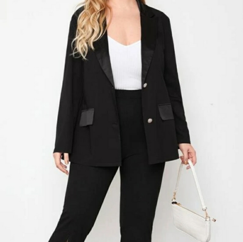 Brand new/never worn Shein Satin Detail Blazer